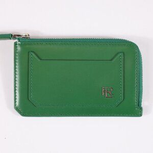RL BOX CALFSKIN ZIP CARD CASE